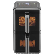 Мультипіч Sencor Dual Vita Fryer, 3000Вт, чаша-5.8+5.8л, сенсорне керув., 2 чаши, з віконцем, гриль, пластик, чорний