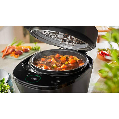Мультиварка-скороварка Philips All-in-One Cooker, 1000Вт, чаша-5л, электронное управл., пластик, черный