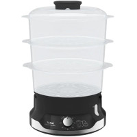 Пароварка Tefal Ultracompact, 800Вт, объем-9л, резервуар для воды -1л, механическое управл., пластик, черный