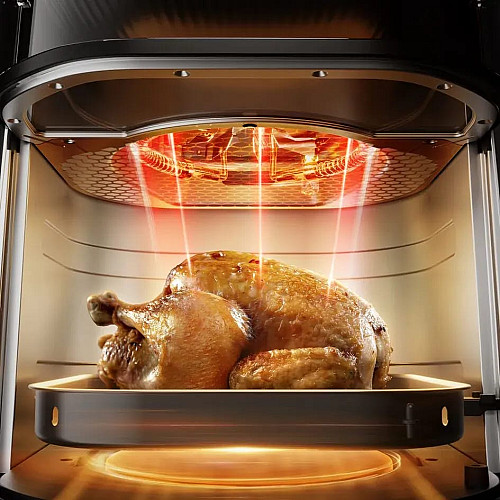 Мультипечь Tefal Easy Fry Infrared, 1850Вт, чаша-7л, сенсорное управл., 8 программ, с окошком, пластик, черный