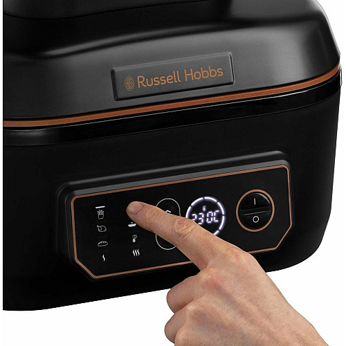 Мультипечь Russell Hobbs SatisFry Air&Grill, 1745Вт, чаша-5.5л, сенсорное управл., алюминий/пластик, черно-оранжевый