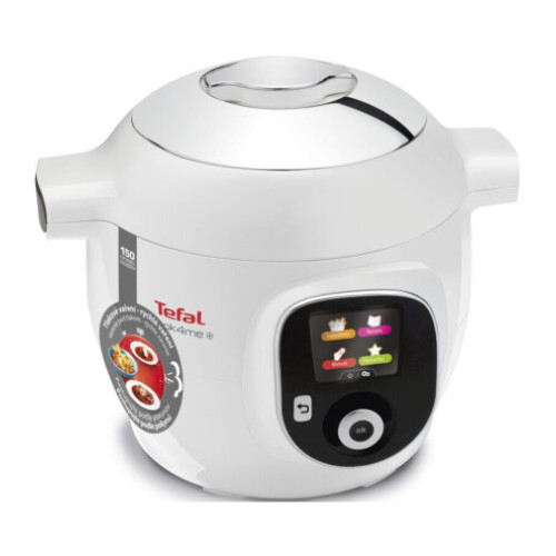 Мультиварка-скороварка Tefal Cook4Me +, 1600Вт, чаша-6л, електронне керув., пластик, білий