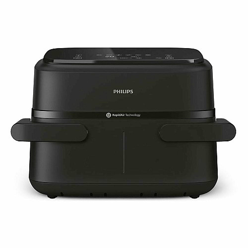 Мультипечь Philips Ovi Flex Dual 2450Вт, чаша-3+3л, сенсорное управл., 2 контейнера, 6 авто. программ, пластик, черный