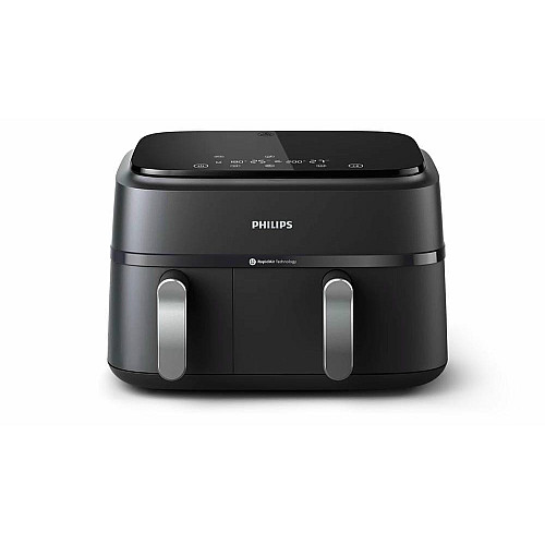 Мультипечь Philips Ovi Dual Series 3000 2750Вт, чаша-6+3л, сенсорное управл., 2 контейнера, 8 авто. Программ, пластик, черный