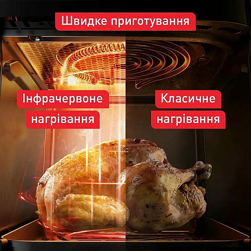 Мультипечь Tefal Easy Fry Infrared, 1850Вт, чаша-7л, сенсорное управл., 8 программ, с окошком, пластик, черный