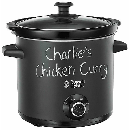 Медленноварка Russell Hobbs ChalkBoard, 200Вт, чаша-3.5л, механическое управл., нерж. сталь, черный
