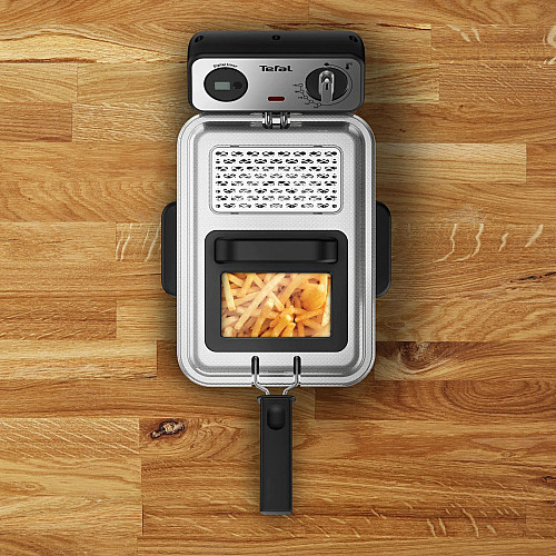 Фритюрниця Tefal Filtra Pro, 2400Вт, ємність-3л, механічне керув., від 150°C до 190°C нержавіюча сталь, чорний