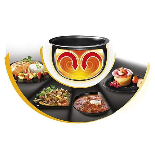 Мультиварка Tefal Spherical, 750Вт, чаша-5л, електронне керув., пластик, білий