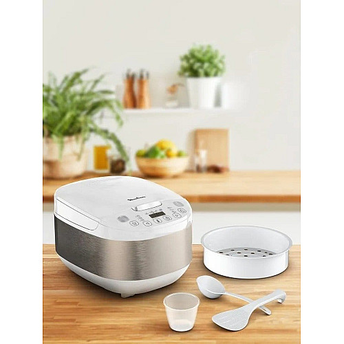 Мультиварка Moulinex SimplyCook Plus, 750Вт, чаша-4л, електронне керув., метал/пластик, білий