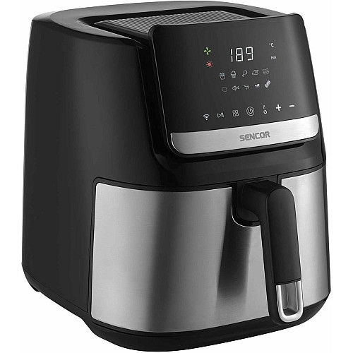Мультипечь Sencor Vita Fryer, 1600Вт, чаша-6,5л, сенсорное управл., 10 программ, пластик, нерж. сталь-черный