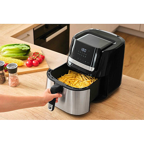 Мультипечь Sencor Vita Fryer, 1600Вт, чаша-6,5л, сенсорное управл., 10 программ, пластик, нерж. сталь-черный
