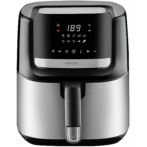 Мультипечь Sencor Vita Fryer, 1600Вт, чаша-6,5л, сенсорное управл., 10 программ, пластик, нерж. сталь-черный