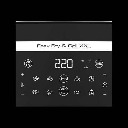 Мультипіч Tefal EasyFry&Grill XXL, 1830Вт, чаша-6.5л, сенсорне керув., 8 програм, пластик, чорний
