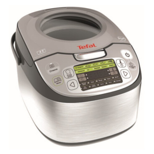 Мультиварка Tefal Fuzzy Logic, 750Вт, чаша-5л, електронне керув., пластик, сірий