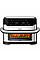 Мультипечь Tefal Dual Easy Fry Flex, 2700Вт, чаша-5.5+3.5л, сенсорное управл., с окошком, 2 чаши, гриль, пластик, черный-нерж. сталь