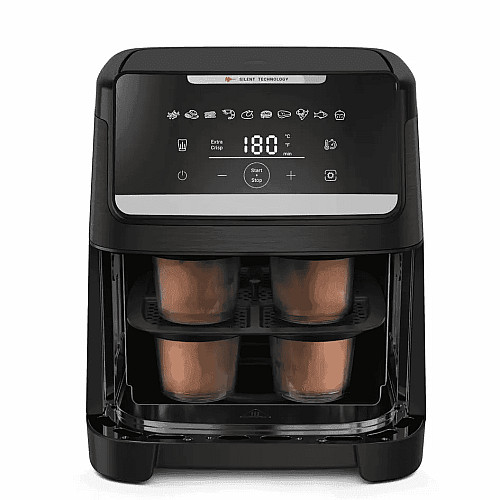 Мультипечь Tefal Easy Fry Silence XXL, 1800Вт, чаша-7, сенсорное управл., 10 программ, с окошком, пластик, темно-серый