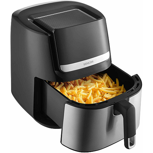 Мультипечь Sencor Vita Fryer, 1600Вт, чаша-6,5л, сенсорное управл., 10 программ, пластик, нерж. сталь-черный