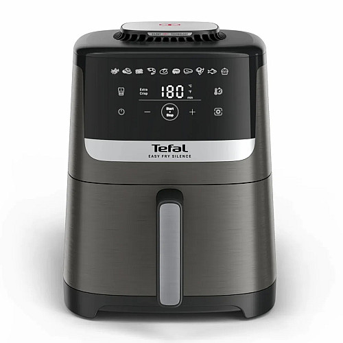 Мультипечь Tefal Easy Fry Silence, 1670Вт, чаша-5л, сенсорное управл., 10 программ, пластик, темно серый-черный
