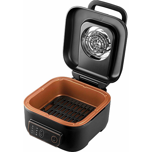 Мультипечь Russell Hobbs SatisFry Air&Grill, 1745Вт, чаша-5.5л, сенсорное управл., алюминий/пластик, черно-оранжевый