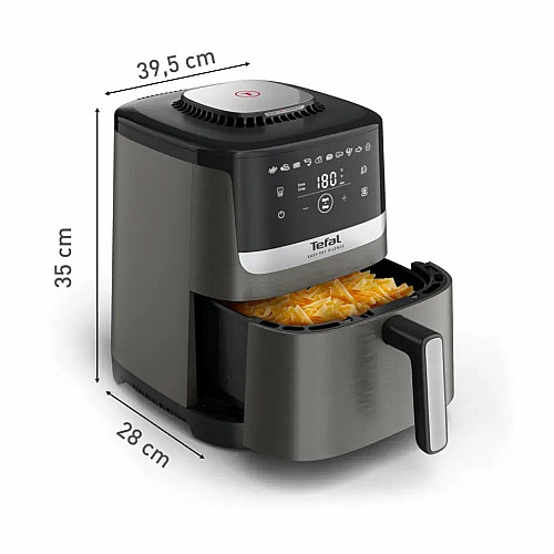 Мультипечь Tefal Easy Fry Silence, 1670Вт, чаша-5л, сенсорное управл., 10 программ, пластик, темно серый-черный