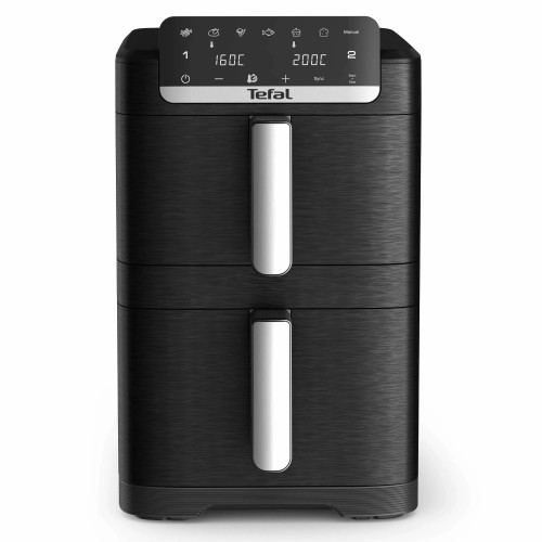 Мультипіч Tefal Easy Fry Crispy Stack, 2700Вт, чаша-6+4л, сенсорне керув., 2 чаши, гриль, пластик, чорний