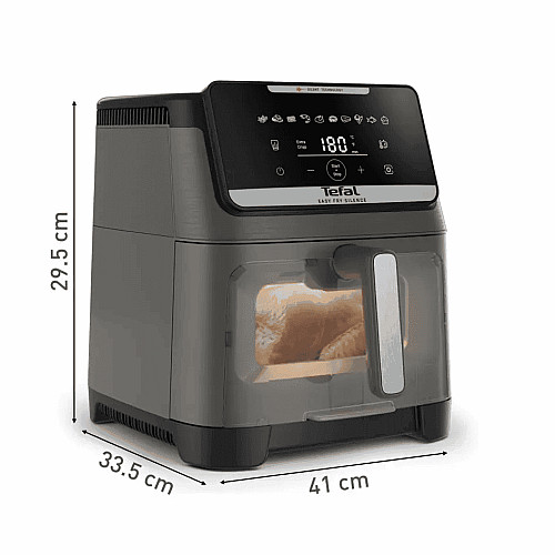Мультипечь Tefal Easy Fry Silence XXL, 1800Вт, чаша-7, сенсорное управл., 10 программ, с окошком, пластик, темно-серый