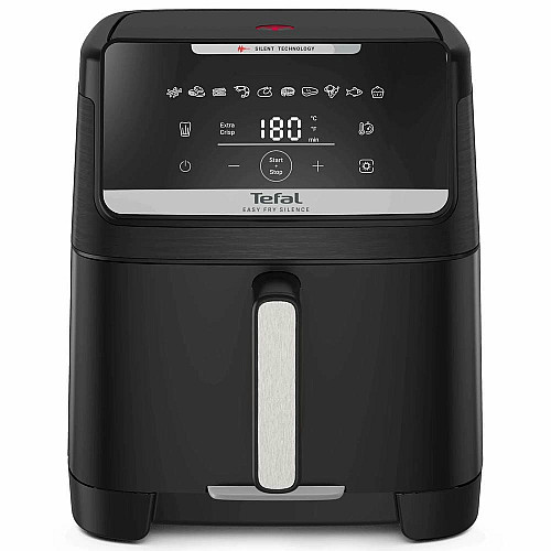 Мультипечь Tefal Easy Fry Silence XXL, 1800Вт, чаша-7л, сенсорное управл., 10 программ, пластик, черный