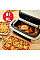 Мультипечь Tefal Dual Easy Fry Flex, 2700Вт, чаша-5.5+3.5л, сенсорное управл., с окошком, 2 чаши, гриль, пластик, черный-нерж. сталь