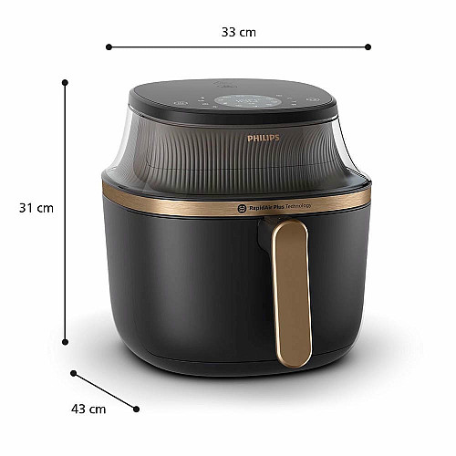 Мультипечь Philips Ovi Series 3000, 1700Вт, чаша-6.2л, сенсорное управл., 12 авто. программ, пластик, черный