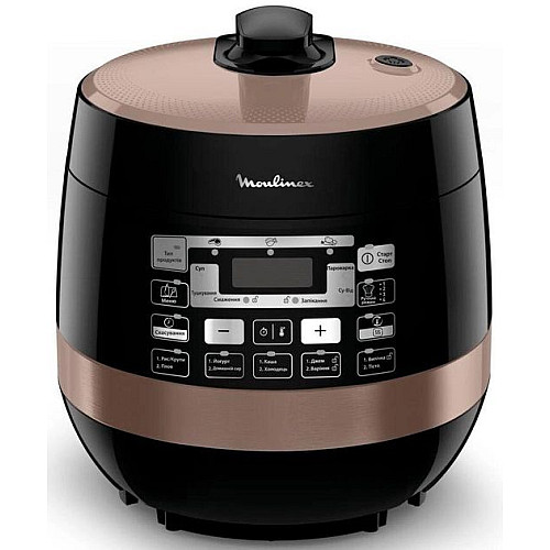 Мультиварка-скороварка Moulinex Quickchef, 1000Вт, чаша-5л, сенсорне керув., пластик, чорний