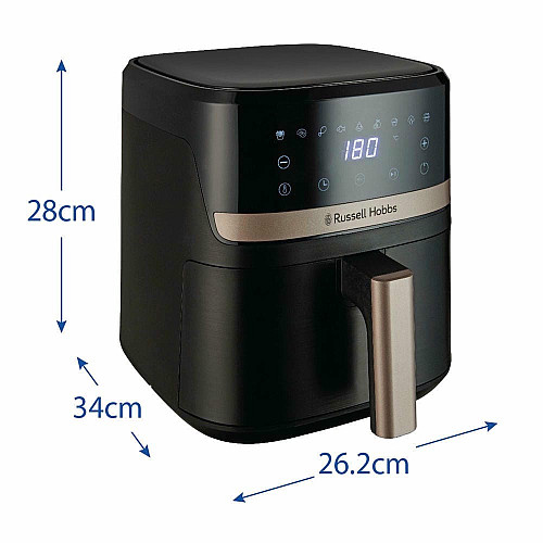 Мультипечь Russell Hobbs SatisFry 1300Вт, чаша-4.3л, сенсорное управл., 9 авто. программ, пластик, черный