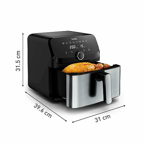 Мультипіч Tefal Easy Fry Mega, 1700Вт, чаша-7.5л, сенсорне керув., 8 програм, пластик, чорний