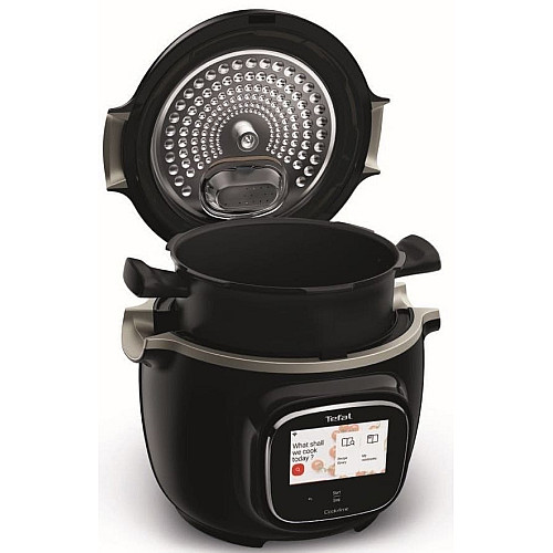 Мультиварка-скороварка Tefal Cook4me Touch, 1600Вт, чаша-6л, сенсорное управл., 13 программ, металл/пластик, черный