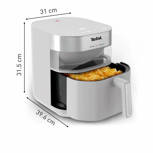 Мультипіч Tefal Easy Fry Infrared, 1850Вт, чаша-7л, сенсорне керув., 8 програм, з віконцем, пластик, світло-сірий