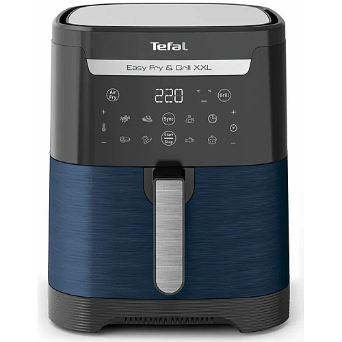 Мультипіч Tefal EasyFry&Grill XXL, 1830Вт, чаша-6.5л, сенсорне керув., 8 програм, пластик, чорно-синій