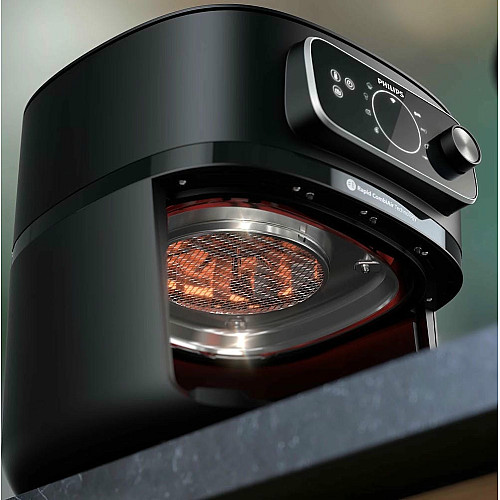 Мультипечь Philips Ovi Combi Connected, 2200Вт, чаша-8.3л, механическое управл., 22 авто. программ, пластик, черный