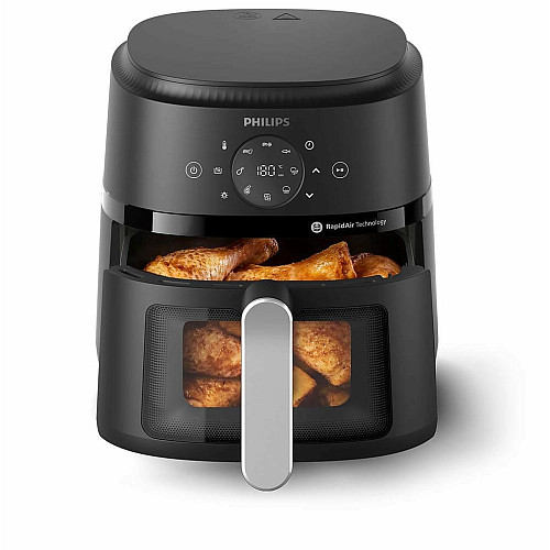 Мультипечь Philips Ovi digital, 1500Вт, чаша-4.2л, сенсорное управление, 13 авто. программ, окошко, пластик, черный