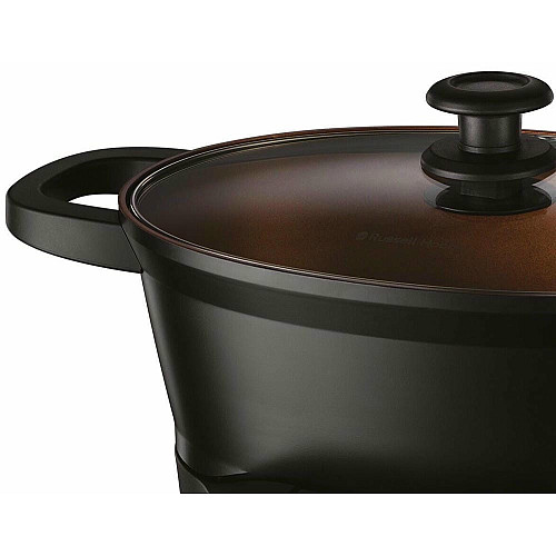 Мультиварка Russell Hobbs GoodToGo, 1000Вт, чаша-6.5л, електронне керув., знімна кришка, кераміка, чорний