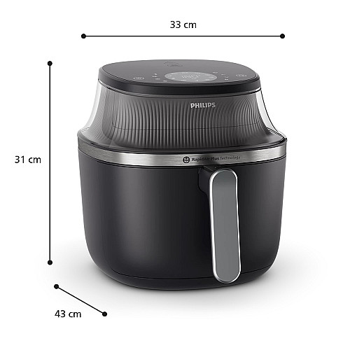 Мультипіч Philips Ovi XL Series 3000, 1700Вт, чаша-6.2л, сенсорне управл., 12 авто. програм, пластик, чорний