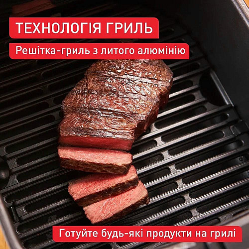 Мультипечь Tefal Easy Fry Silence, 1670Вт, чаша-5л, сенсорное управл., 10 программ, пластик, нерж. сталь-черный
