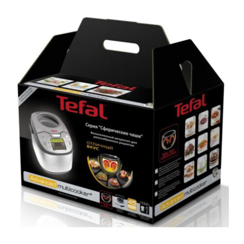 Мультиварка Tefal Fuzzy Logic, 750Вт, чаша-5л, електронне керув., пластик, сірий