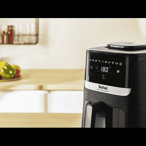 Мультипечь Tefal Easy Fry Silence Vision, 1670Вт, чаша-5л, сенсорное управл., 10 программ, с окошком, пластик, черный