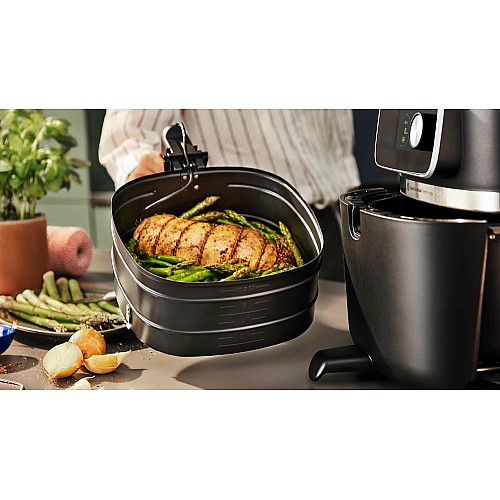 Мультипечь Philips Ovi Combi Connected, 2200Вт, чаша-8.3л, механическое управл., 22 авто. программ, пластик, черный