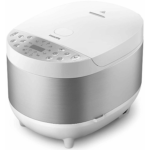 Мультиварка Philips All-in-One, 980Вт, чаша-5л, електронне керув., пластик, білий