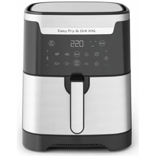 Мультипіч Tefal EasyFry&Grill XXL, 1830Вт, чаша-6.5л, сенсорне керув., 8 програм, пластик, чорно-сірий