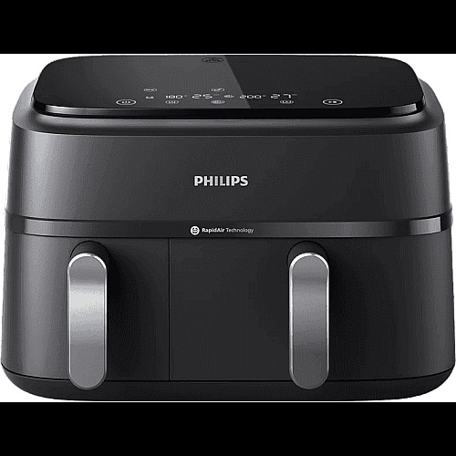 Мультипечь Philips Ovi Dual Series 3000 2750Вт, чаша-6+3л, сенсорное управл., 2 контейнера, 8 авто. Программ, пластик, черный