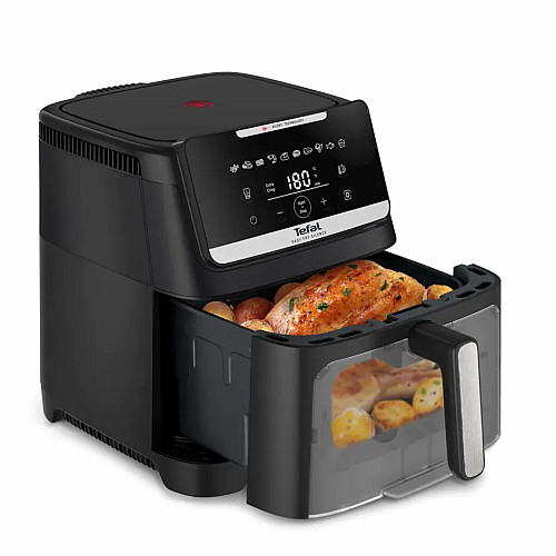 Мультипіч Tefal Easy Fry Silence XXL, 1800Вт, чаша-7л, сенсорне керув., 10 програм, з віконцем, пластик, чорний