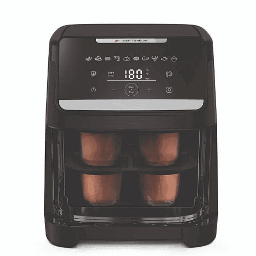 Мультипечь Tefal Easy Fry Silence XXL, 1800Вт, чаша-7л, сенсорное управл., 10 программ, пластик, черный