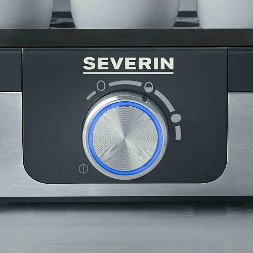 Яйцеварка Severin 270Вт, механическое управление, на 3 яйца, звуков., сигнал, пластик, серо-черный
