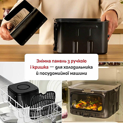 Мультипечь Tefal Easy Fry Silence XXL, 1800Вт, чаша-7, сенсорное управл., 10 программ, с окошком, пластик, темно-серый